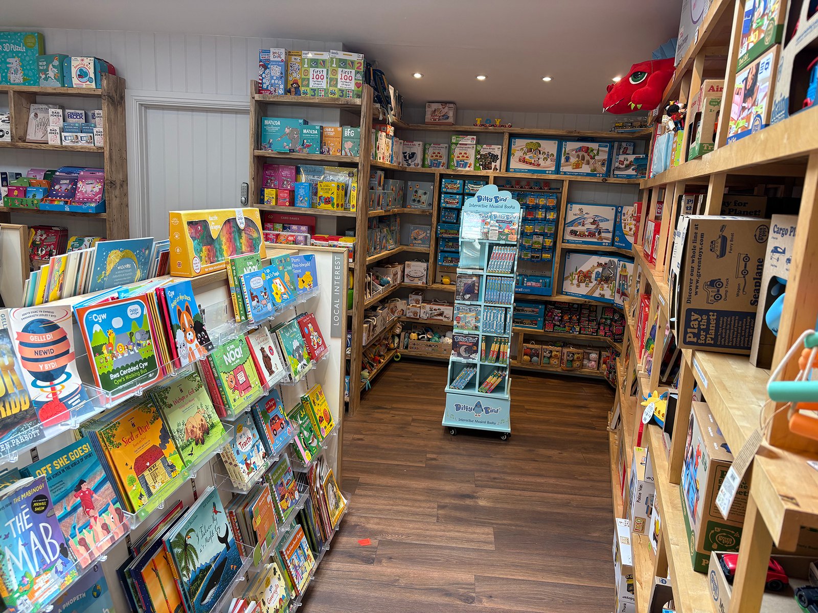 The Welsh-language children’s shelf.